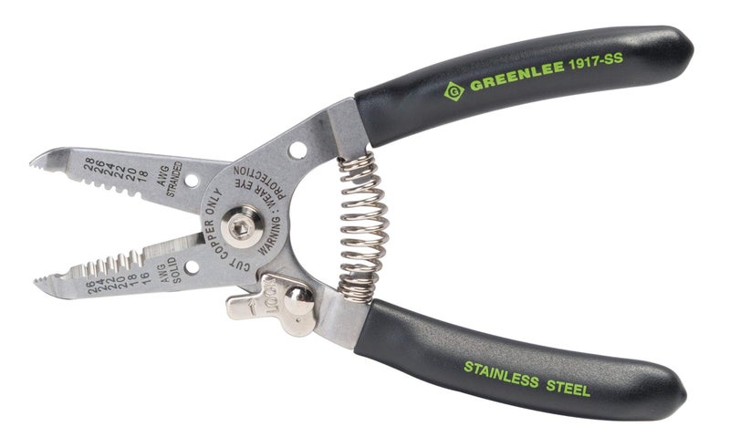 Greenlee 1917-SS Stainless Wire Stripper and Cutter, 16-26AWG, 6-Inches - Image 1